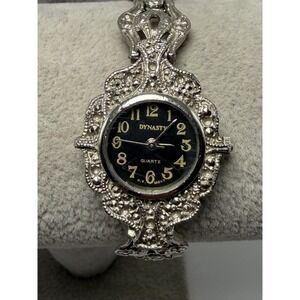 Dynasty New Battery Ladies Watch 23MM 6.75" Vintage Silver Tone